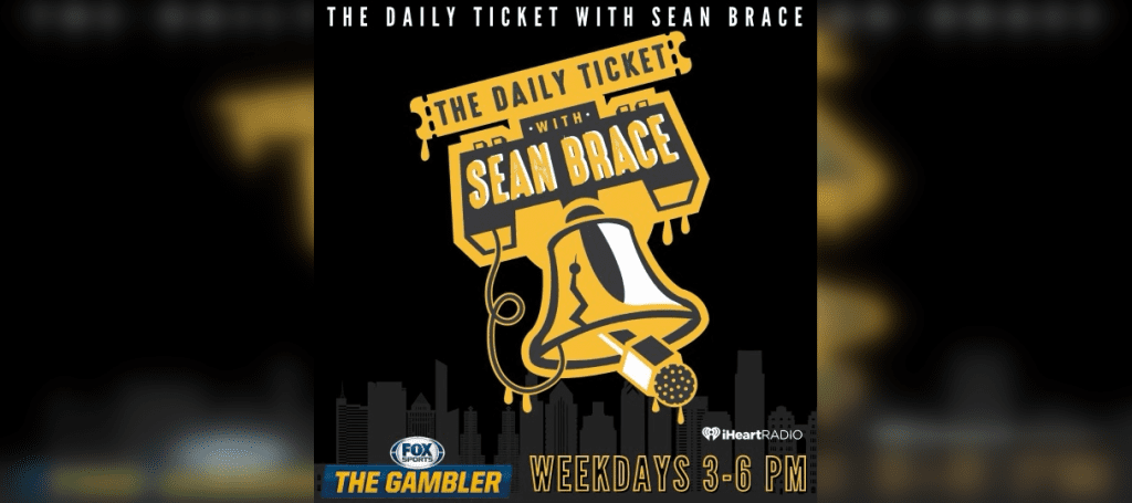 Daily Ticket with Sean Brace, weekdays 3 to 6 p.m. on Fox Sports The Gambler. Liberty Bell with a microphone coming out of it.